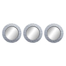 1 of 1:PREMIUS 3-Piece Mosaic Mirror Set, Silver, 30x11 Inches Overall 