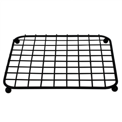 4 of 10:Home Basics Grid Design Non-Skid Trivet, Black, 7.25x7.25x.5 Inches 