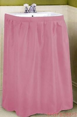 1 of 1:Dobbie Fabric Sink Skirt Pink - 55.5x35.5 