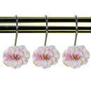 1 of 1:Home Spa Poly Resin Melrose - Ganchos para cortina de ducha, color rosa, paquete de 12 