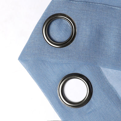 5 of 7:Sheffield 2-Pack Solid Sheer Grommet Window Panel, Blue, 76x84 Inches 