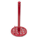 1 of 4:Porte-essuie-tout Home Basics en fonte tressée, rouge, 17 x 17 x 35 cm 