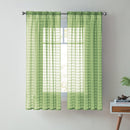 1 of 1:Lisa Plaid Sheer Rod Pocket Panel, salvia, 55 x 63 pulgadas 