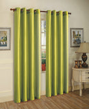 1 of 5:Panneau de fenêtre à œillets en fausse soie Melanie, vert citron, 55 x 95 pouces 