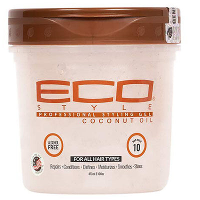 1 of 1:Eco Style Coconut Oil Styling Gel, 16 Ounce, Max Hold 