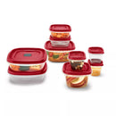 1 of 2:Rubbermaid Easy Find Lids Food Storage Containers, Red-Clear, 18 Pieces 