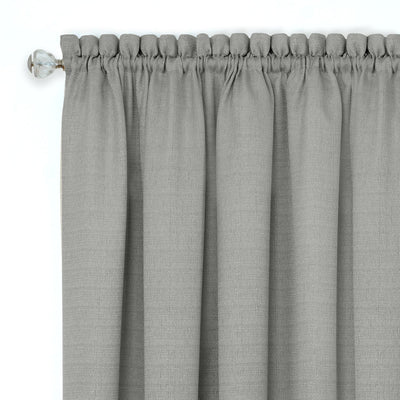 3 of 6:Darcy Textured Rod Pocket Window Panel, Grey-White, 52x84 Inches 