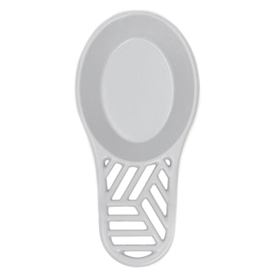 2 of 5:Home Basics Cast Iron Lines Design Spoon Rest, Gray, 7.5x3.5x1.3 Inches 