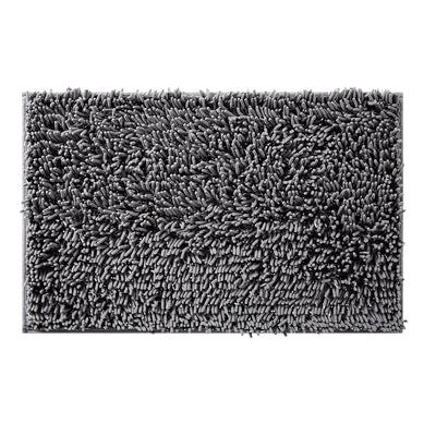 1 of 2:Non-Skid Backing Noodle Bath Rug, Grey, 18x28 Inches 