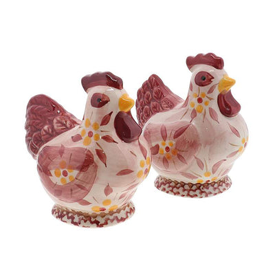 1 of 1:Temp-Tations Old World Hen Salt And Pepper Shaker Set, Cranberry 