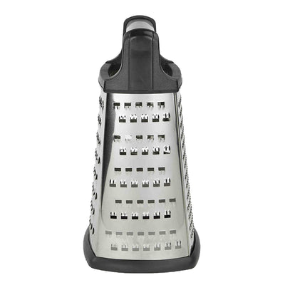 3 of 5:Home Basics 4-Sided Stainless Steel Cheese Grater, Black 