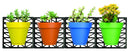 5 of 5:Ensemble de jardinières murales Ideaworks 8 pièces, multicolore, 9,8 x 9,5 x 7 pouces 