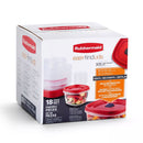 2 of 2:Rubbermaid Easy Find Lids Food Storage Containers, Red-Clear, 18 Pieces 
