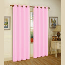 1 of 1:Panneau de fenêtre Melanie en fausse soie avec passe-tringle, rose, 55 x 84 pouces 