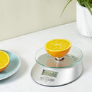 6 of 7:Home Basics Digital Kitchen Food Scale with Tempered Glass Platform, 7.75x5.75x1.75 Inches 
