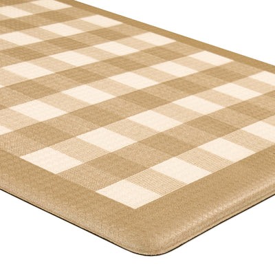 3 of 6:Achim Decorative Buffalo Check Anti-Fatigue Mat, Taupe, 18x30 Inches 