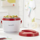 4 of 6:Crock-Pot Stainless Steel Lunch Crock Food Warmer, Red-White, 20 Ounces 