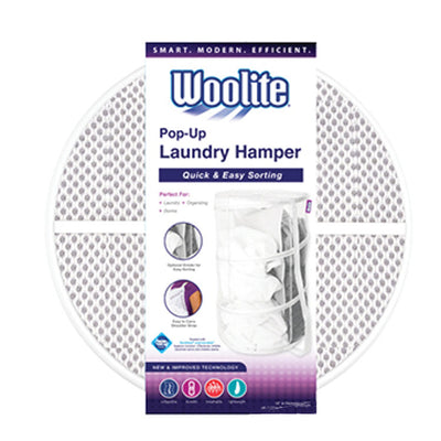 3 of 3:Panier à linge en maille escamotable Woolite, grand format, désinfecté, couleurs variables, 45 x 74 cm 
