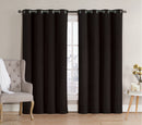 1 of 5:Neil Blackout Panel de ventana con ojales, negro, 52 x 90 pulgadas 