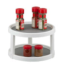 1 of 3:Home Basics Plastic Twin Turntable Spice Rack, White, 10.25x6.2 Inches 