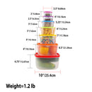 3 of 3:Home Basics 7 Piece Container Set with Lid 