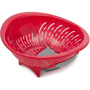 1 of 6:Home Basics Colander Bowl With Slide Open Bottom, Red 