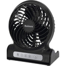 1 of 1:Holmes Ventilador personal recargable con pilas, negro, 4 pulgadas 