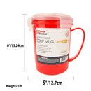 7 of 7:Home Basics Microwaveable Soup Mug With Vented Lid, Red, 24 Ounces 