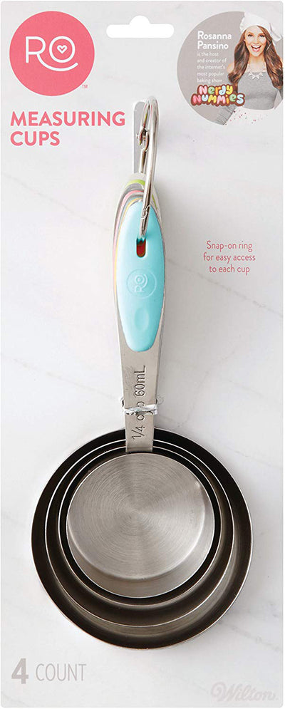 2 of 5:Wilton Rosanna Pansino 4-Piece Metal Measuring Cup Set, Multi 