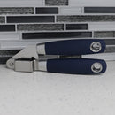 4 of 4:Home Basics Meridian Stainless Steel Garlic Press, Indigo 