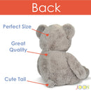 3 of 8:JOON Huge Teddy Bear With Ribbon, Light Gray 
