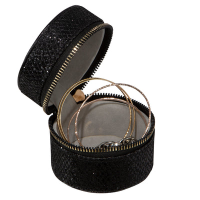 3 of 4:Ruby + Cash Circle Travel Jewelry Accessory Organizer, Black 