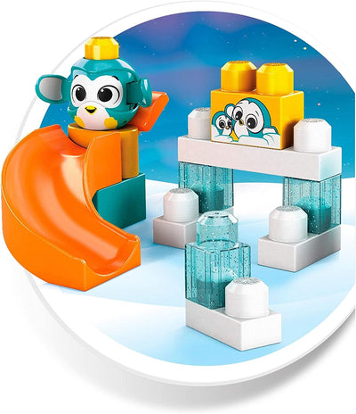 6 of 8:Mega Bloks Peek A Blocks Penguin Slide with Big Building Blocks, Building Toys for Toddlers (14 Pieces) 