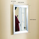 3 of 4:Home Basics Contemporary Rectangle Wall Mirror, Silver, 14x18 Inches 