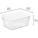 5 of 5:Sterilite Basic Caja de almacenamiento transparente con tapa blanca, 16 cuartos de galón, 16.75 x 11.8 x 7 pulgadas 