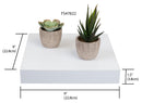 5 of 5:Home Basics Decorative Square Wood Floating Shelf, White, 9x9x1.5 Inches 