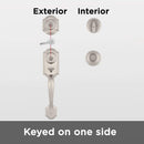4 of 8:Kwikset Montara Single Cylinder Handleset With Juno Knob Featuring SmartKey, Satin Nickel 