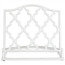 5 of 7:Home Basics - Soporte para libros de cocina de celosía marroquí de hierro fundido, color blanco, 10.5 x 5.5 x 9 pulgadas 