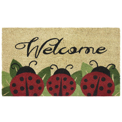 3 of 4:Paillasson imprimé Achim Welcome Ladybug en fibre de coco, 45,7 x 76,2 cm 