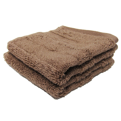 1 of 1:Feather and Stitch Zero Twist Wash Cloth, 12x12 Inches, Light Brown (Pack of 2) 