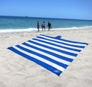 1 of 5:Just Relax Parachute Nylon Multipurpose Travel Sheet, Blue-White, 7x7 Feet 