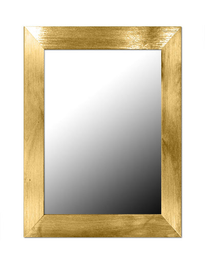 1 of 3:Miroir mural rectangulaire contemporain Home Basics, doré, 30 x 40 cm 