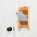 6 of 7:Porte-lettres 3 compartiments en bambou - Naturel 