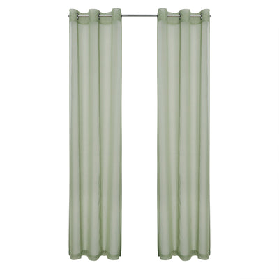 4 of 7:Sheffield 2-Pack Solid Sheer Grommet Window Panel, Sage, 76x84 Inches 