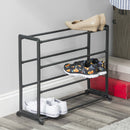 3 of 4:Home Basics Easy Assembly Space-Saving 12 Pair Shoe Rack, Black 