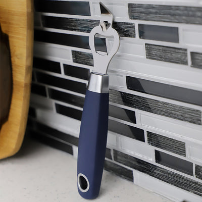3 of 3:Home Basics Meridian Stainless Steel Bottle Opener, Indigo 