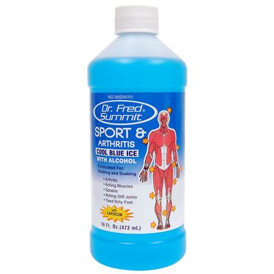 1 of 1:Dr. Fred Summit Sport & Arthritis Cool Blue Ice con alcohol, 16 onzas 