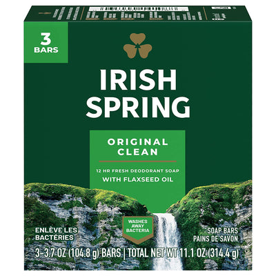 1 of 2:Irish Spring Deodorant Bar Soap, Original, Green Irish Spring, 3-Pack, 3.7 Ounces 
