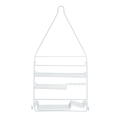 3 of 3:Bath Bliss Rubber Shower Organizer Caddy, White 