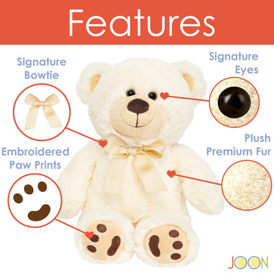 2 of 6:JOON Mini Teddy Bear, Cream, 13 Inches 